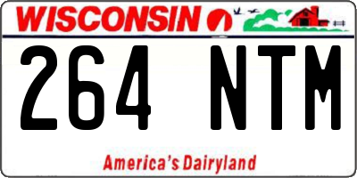 WI license plate 264NTM