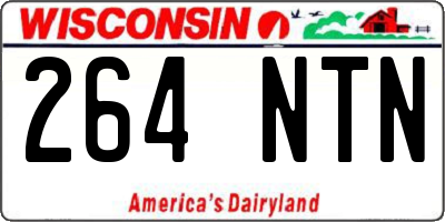 WI license plate 264NTN