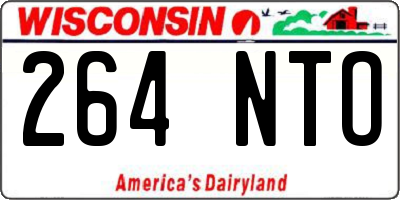 WI license plate 264NTO