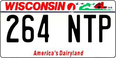 WI license plate 264NTP