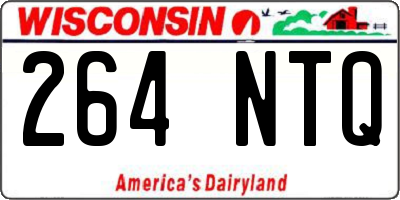 WI license plate 264NTQ