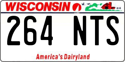 WI license plate 264NTS