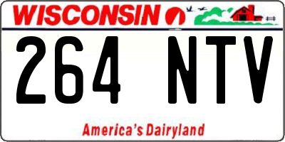WI license plate 264NTV