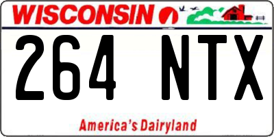 WI license plate 264NTX
