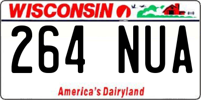 WI license plate 264NUA