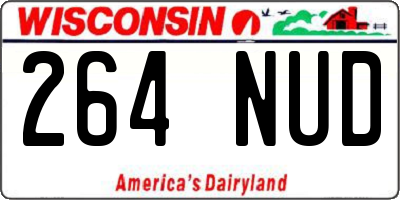 WI license plate 264NUD