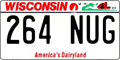 WI license plate 264NUG