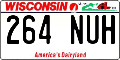 WI license plate 264NUH