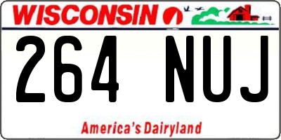 WI license plate 264NUJ