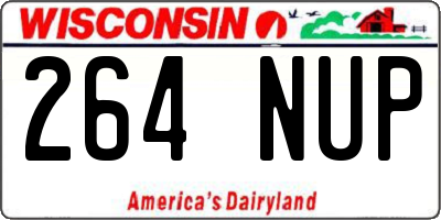WI license plate 264NUP