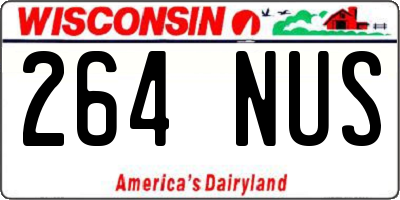 WI license plate 264NUS