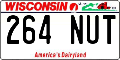 WI license plate 264NUT