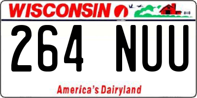 WI license plate 264NUU