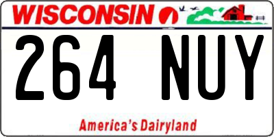 WI license plate 264NUY