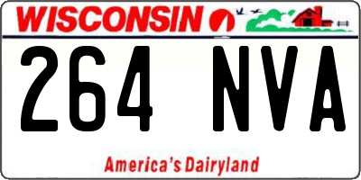 WI license plate 264NVA