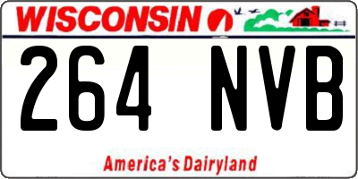 WI license plate 264NVB