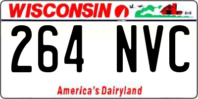 WI license plate 264NVC