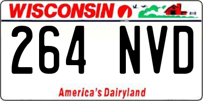 WI license plate 264NVD
