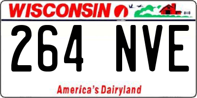 WI license plate 264NVE