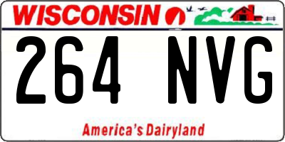 WI license plate 264NVG