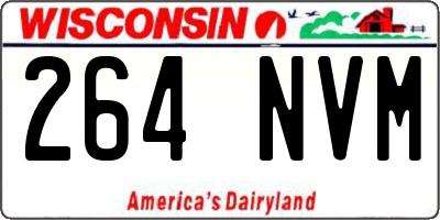 WI license plate 264NVM