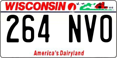 WI license plate 264NVO