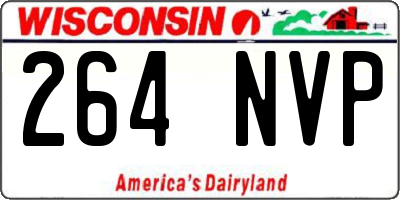 WI license plate 264NVP