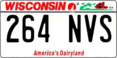 WI license plate 264NVS