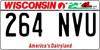 WI license plate 264NVU