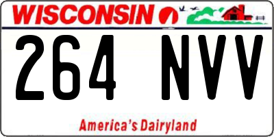 WI license plate 264NVV