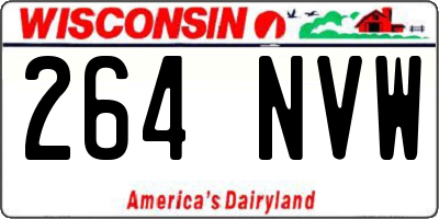 WI license plate 264NVW