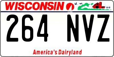 WI license plate 264NVZ