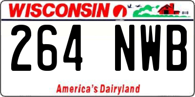 WI license plate 264NWB
