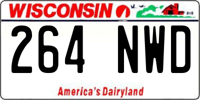WI license plate 264NWD