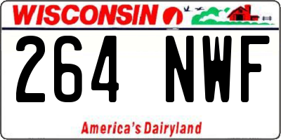 WI license plate 264NWF
