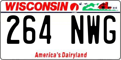 WI license plate 264NWG