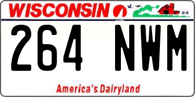 WI license plate 264NWM