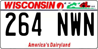 WI license plate 264NWN