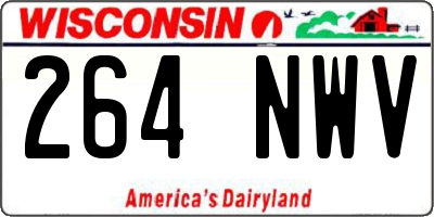 WI license plate 264NWV