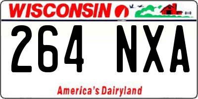 WI license plate 264NXA