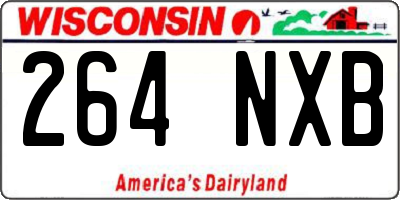 WI license plate 264NXB