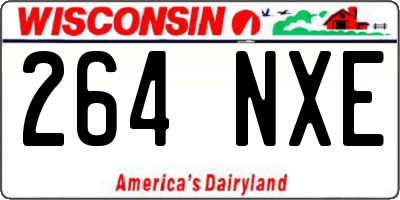 WI license plate 264NXE