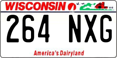 WI license plate 264NXG