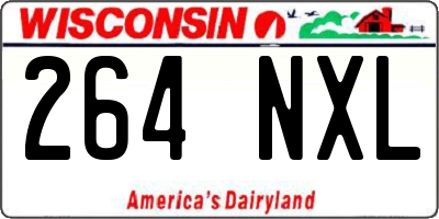 WI license plate 264NXL