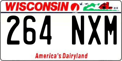 WI license plate 264NXM