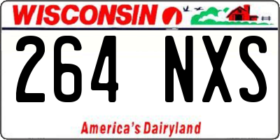 WI license plate 264NXS
