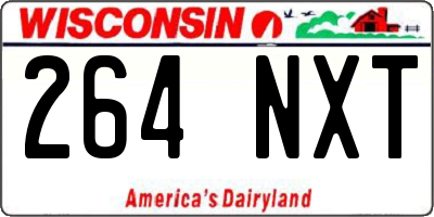 WI license plate 264NXT