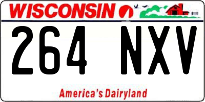 WI license plate 264NXV