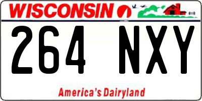 WI license plate 264NXY