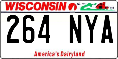 WI license plate 264NYA